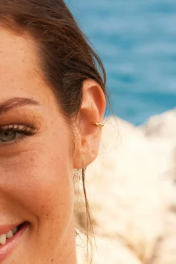 Ear Cuff 925 Silber vergoldet Mond Luna 41184534888542