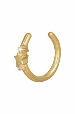 Ear Cuff 925 Sterling Silber gelb vergoldet Stern Zirkonia 41184551207006