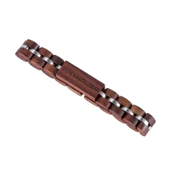 Edenhölzer Herren Damen Armband Holzarmband Sandelholz Logo braun