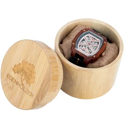 Edenhölzer Herren Holzuhr Skeleton Automatik Sal ED090-002