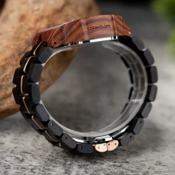 Edenhölzer Herren Holzuhr Skeleton Automatik Sal ED090-002