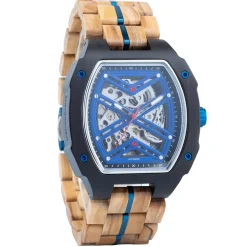 Edenhölzer Herren Holzuhr Skeleton Automatik Sal ED090-001