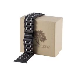 Edenhölzer Herren IWatch Armband Holzarmband Sandelholz Edelstahl