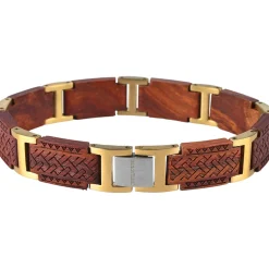 Edenhölzer Holzarmband Edelststahl Malhalla braun ED-C5040