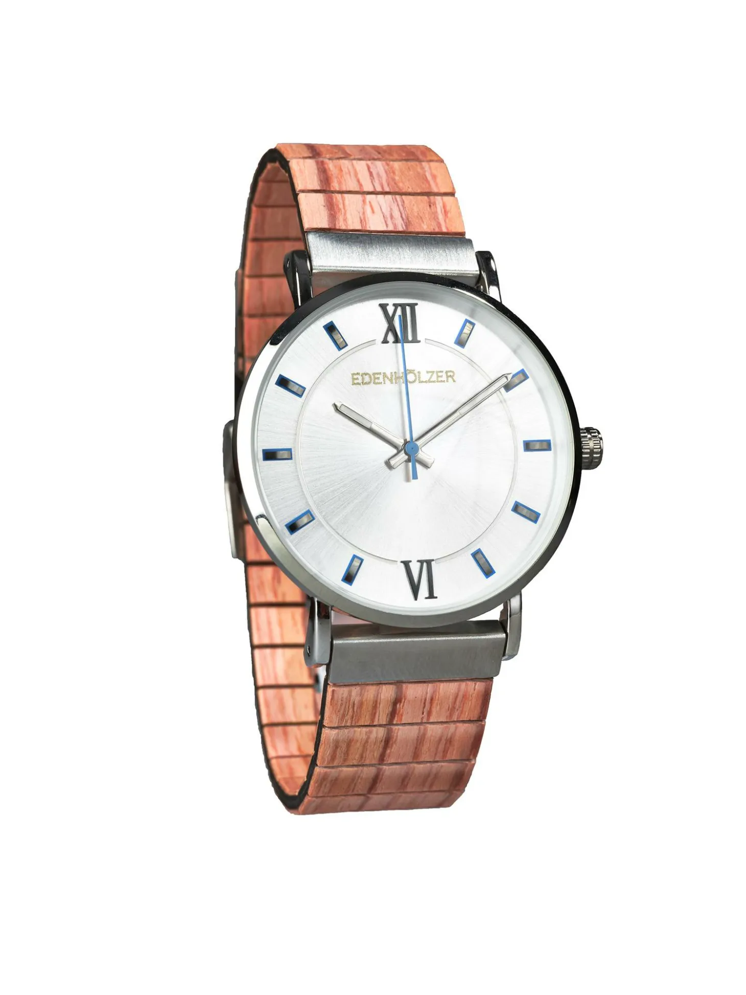 Edenhölzer Holzuhr Armbanduhr Holzarmband Slim Holz Hardlex St. Kitts