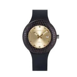 Edenhölzer Holzuhr Damen Armbanduhr Quarz Holzarmband Uhr Hardlex Cebu