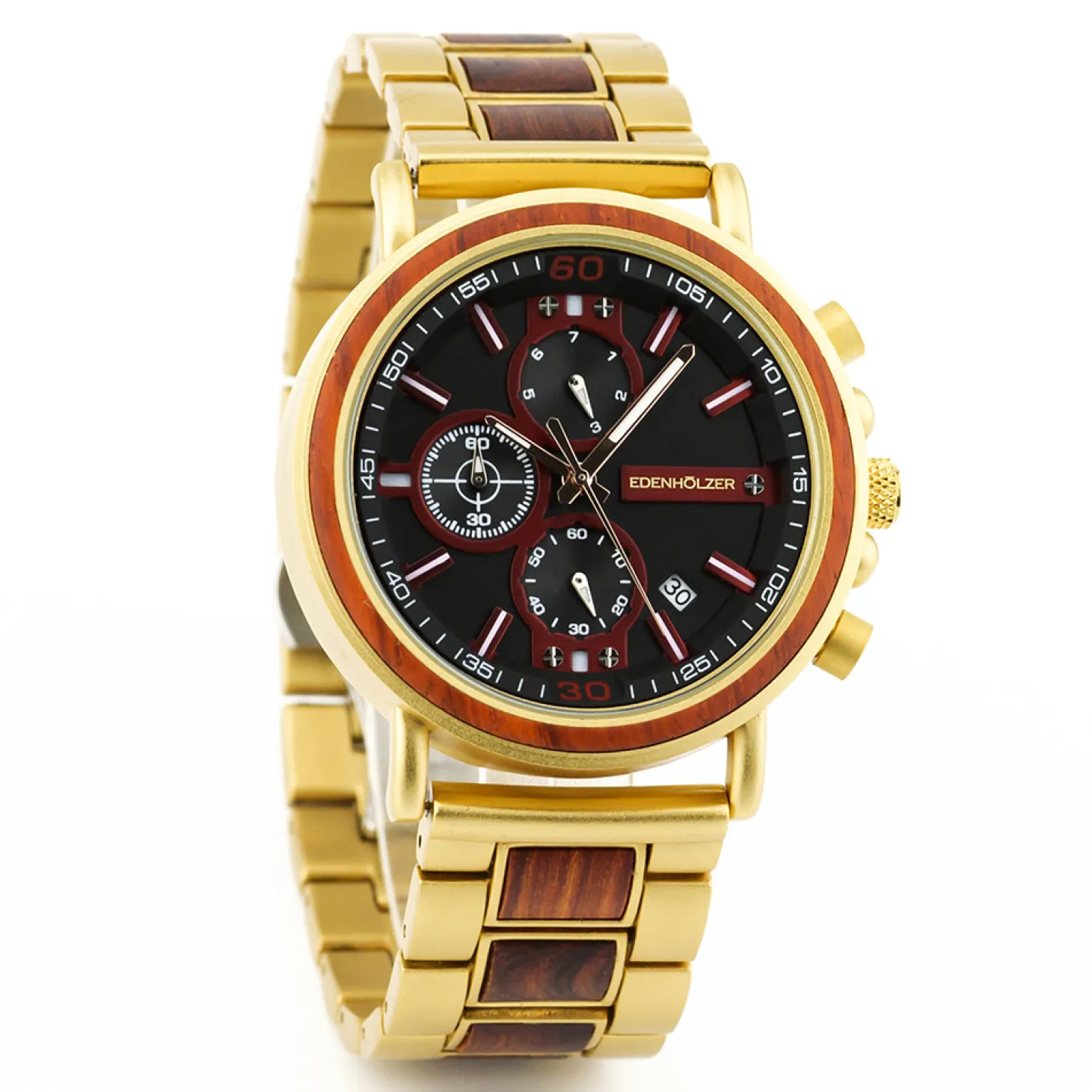 Edenhölzer Holzuhr Herren Armbanduhr Boracay ED091-004