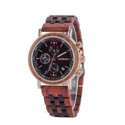 Edenhölzer Holzuhr Herren Armbanduhr Boracay Holzarmband ED091-005