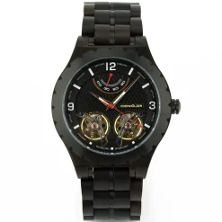 Edenhölzer Holzuhr Herren Armbanduhr Automatik Bougainville Holzarmband Datumsanzeige