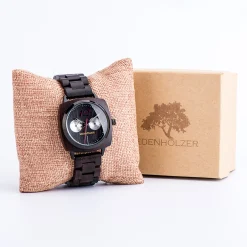 Edenhölzer Holzuhr Herren Armbanduhr Chronograph Cebu Holzarmband ED110-001