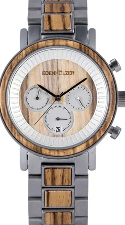 Edenhölzer Holzuhr Herren Armbanduhr Kauai Holzarmband ED098-005