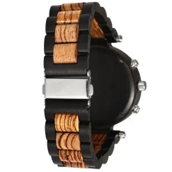 Edenhölzer Holzuhr Herren Armbanduhr Chronograph Hardlex Barbuda Datumsanzeige