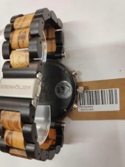 Edenhölzer Holzuhr Herren Armbanduhr Chronograph Hardlex Barbuda Datumsanzeige