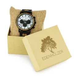 Edenhölzer Holzuhr Herren Armbanduhr Bangka ED091-022