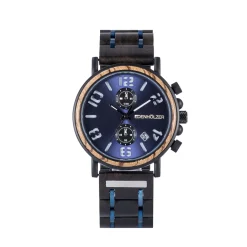 Edenhölzer Holzuhr Herren Armbanduhr Paulau Holzarmband ED090-005