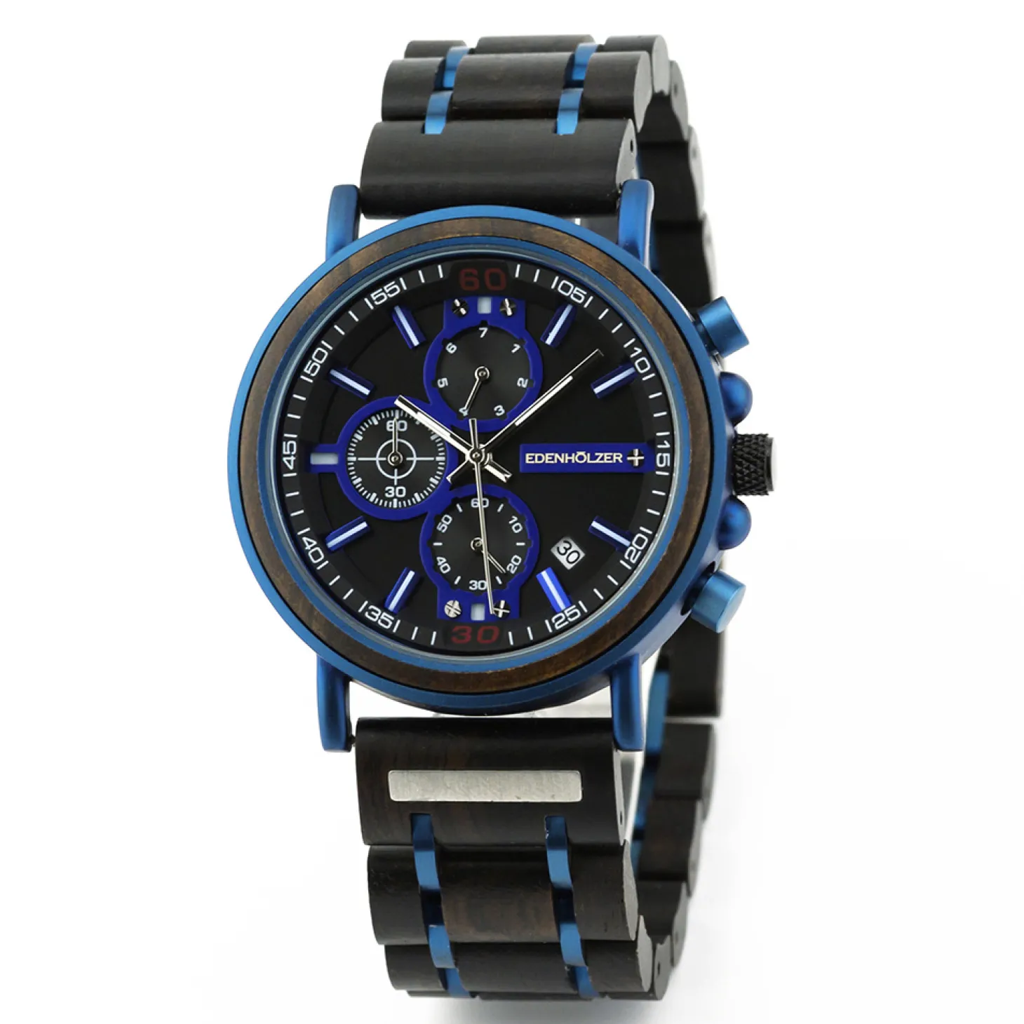 Edenhölzer Holzuhr Herren Armbanduhr Boracay Holzarmband ED091-009