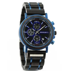 Edenhölzer Holzuhr Herren Armbanduhr Boracay Holzarmband ED091-009