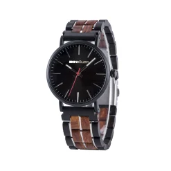 Edenhölzer Holzuhr Herren Armbanduhr Slimline Gozo ED099-001