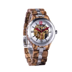 Edenhölzer Holzuhr Herren Armbanduhr Automatik Lombok Holzarmband ED086-005