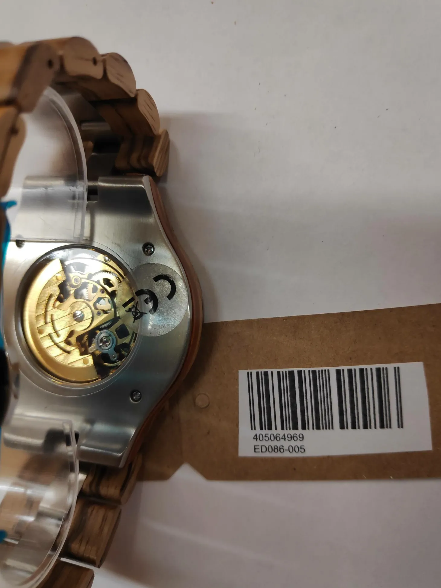 Edenhölzer Holzuhr Herren Armbanduhr Automatik Lombok Holzarmband ED086-005