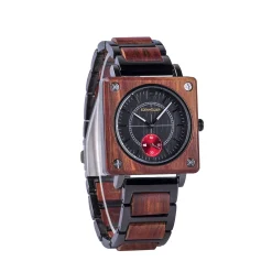 Edenhölzer Holzuhr Unisex Armbanduhr Quarz Java Holzarmband ED092-005