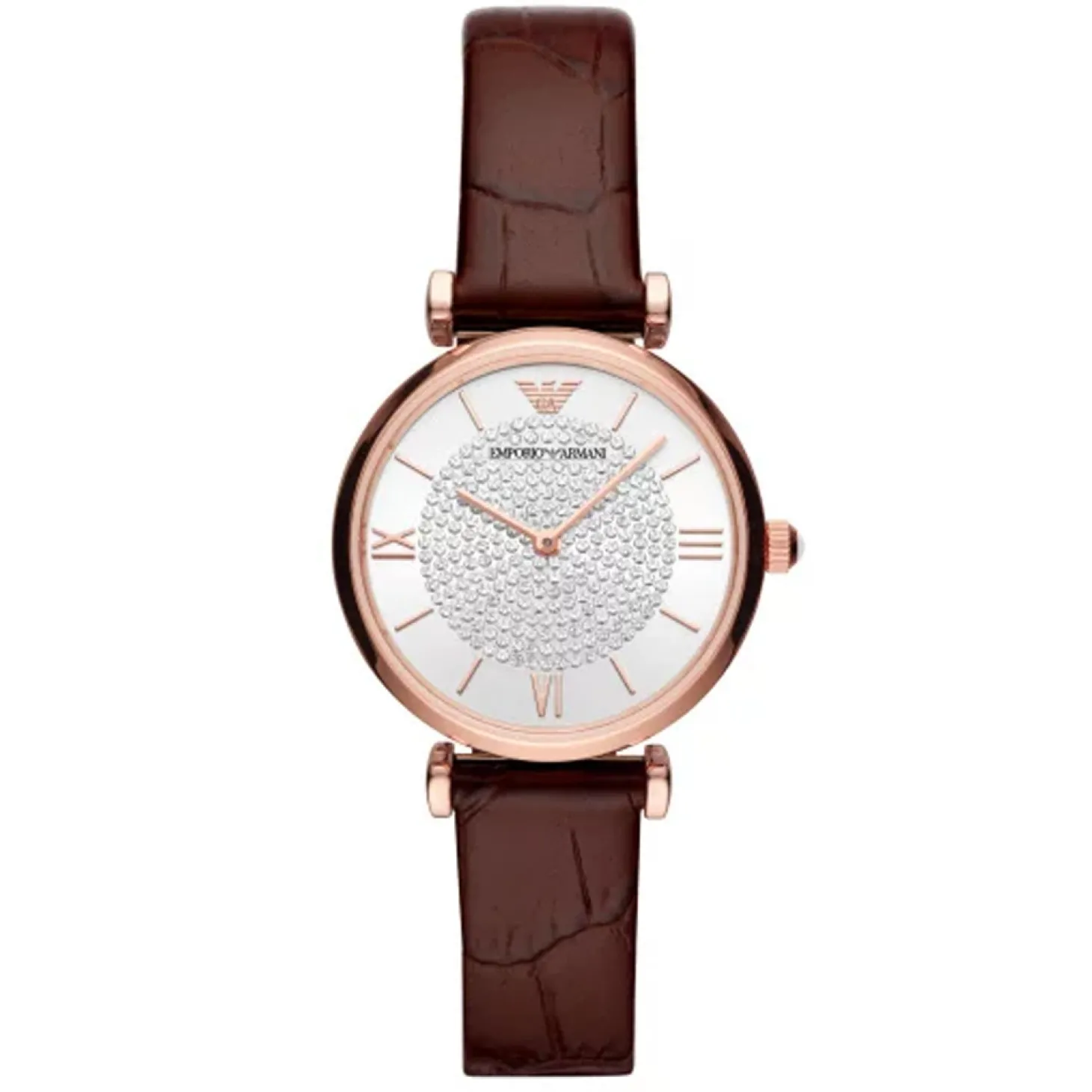 Emporio Armani Damen Armbanduhr Braun / Roségold AR11269