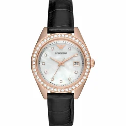 Emporio Armani Damen Armbanduhr Schwarz/Weiß AR11505