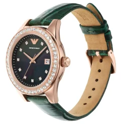 Emporio Armani Damen Armbanduhr Roségold/Schwarz AR11506