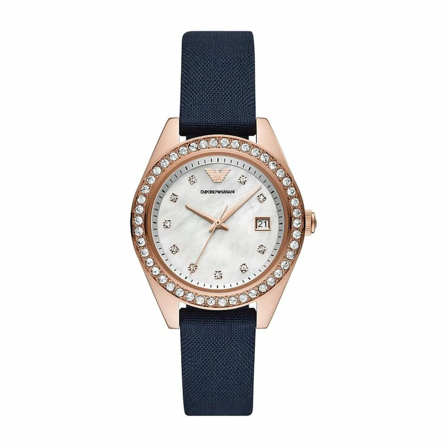 Emporio Armani Damen Armbanduhr Blau / Roségold AR11448