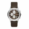 Emporio Armani Herren Armbanduhr Chronograph Braun / Silber AR11490