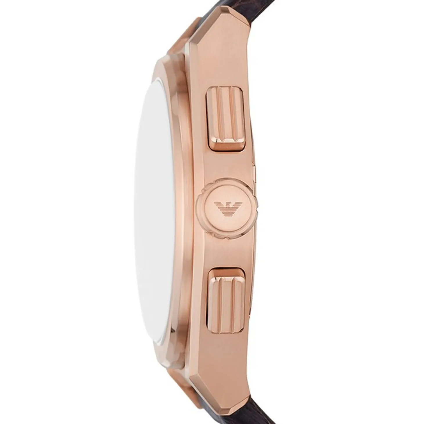 Emporio Armani Herren Armbanduhr Chronograph Blau/Roségold AR11563