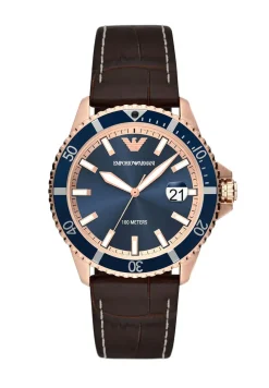 Emporio Armani Uhr Herren AR11556 Blau / Braun