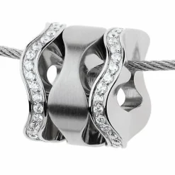 Ernstes Design Damen Anhänger mit Zirkonia Steinen Silber AN919