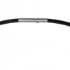 Ernstes Design Damen Collier Kautschukseil 40cm Schwarz KS3C-40