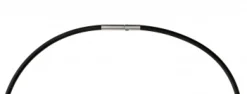 Ernstes Design Damen Collier Kautschukseil 40cm Schwarz KS3C-40