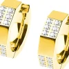 Ernstes Design Damen Creolen Evia mit Zirkonia Gold E607