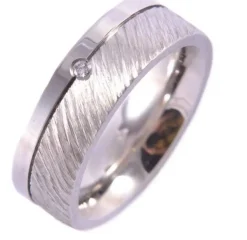 Ernstes Design Damen Diamant Trauring Größe 55 Silber R369-6-55