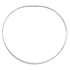 Ernstes Design Damen Halsreif 2-Fach Drahtseil 50cm Silber DS5C-50