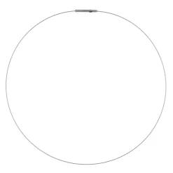 Ernstes Design Damen Halsreif 1-Fach Drahtseil 40cm Silber DS0.63C.40