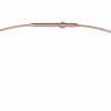 Ernstes Design Damen Halskette 1-Fach Drahtseil Collier 45cm Rosegold DS1C-RG-45