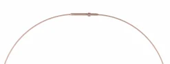 Ernstes Design Damen Halskette 1-Fach Drahtseil Collier 45cm Rosegold DS1C-RG-45