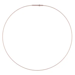 Ernstes Design Damen Halskette 1-Fach Drahtseil Collier 45cm Rosegold DS1C-RG-45