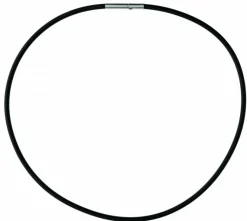 Ernstes Design Damen Halsreif Kautschuk Größe 42cm Schwarz KS3C-42