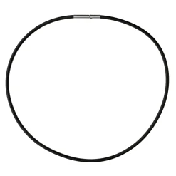 Ernstes Design Damen Halsreif Kautschuk 50cm Schwarz KS3C-50