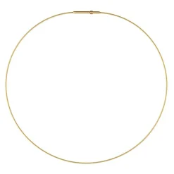 Ernstes Design Damen Halsreif 1-Fach Drahtseil 45cm Gold DS1C-GG-45