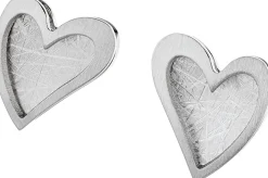 Ernstes Design Damen Ohrstecker Herzen Silber E555