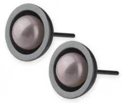 Ernstes Design Damen Perlen Ohrstecker Silber E222