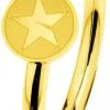 Ernstes Design Damen Ring mit Stern Motiv Größe 55 Gold R487
