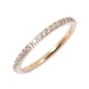 Ernstes Design Damen Ring rundum mit Zirkonia Steinen Größe 52 Gold R454.WH.52
