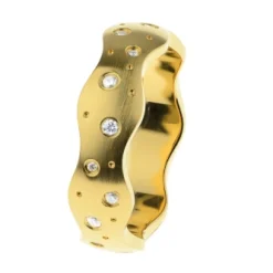 Ernstes Design Damen Ring Evia mit Zirkonia Größe 57 Gold R712.57